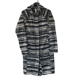 Lululemon Lab Assemblage Shell Nylon Jacket Striped Convertible Hooded Size 4